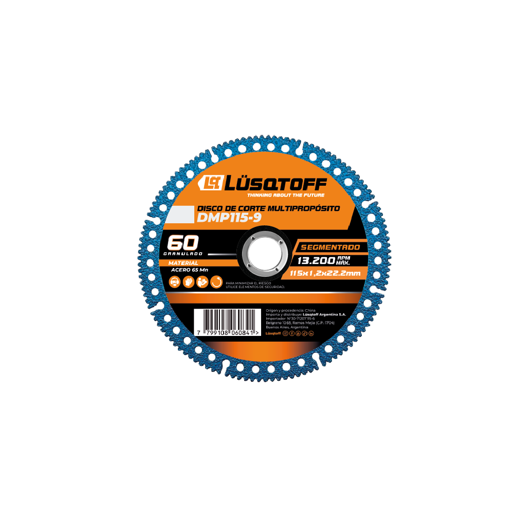 DISCO DE CORTE MULTIPROPOSITO - LUSQTOFF