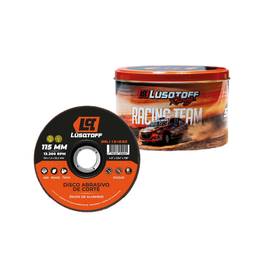 DISCOS ABRASIVO DE CORTE LATA X50 115 * 1,6 - LUSQTOFF