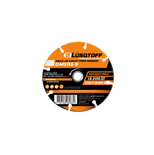 DISCO DE CORTE PARA MADERA - LUSQTOFF