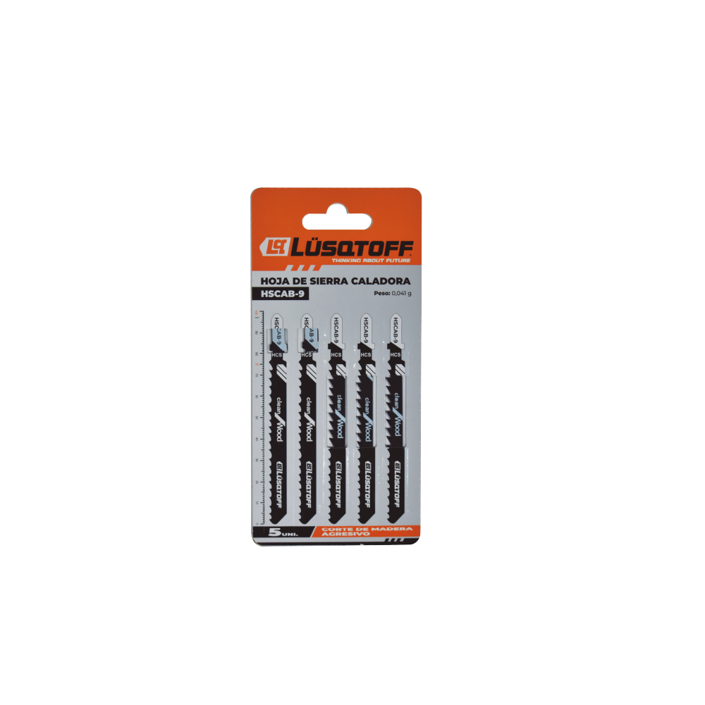 HOJA DE SIERRA CALADORA X PACK DE 5 UNIDADES ORTE MADERA CORTE AGRESIVO Y BRUTO - LUSQTOFF