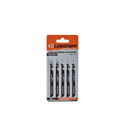 HOJA DE SIERRA CALADORA X PACK DE 5 UNIDADES ORTE MADERA CORTE AGRESIVO Y BRUTO - LUSQTOFF