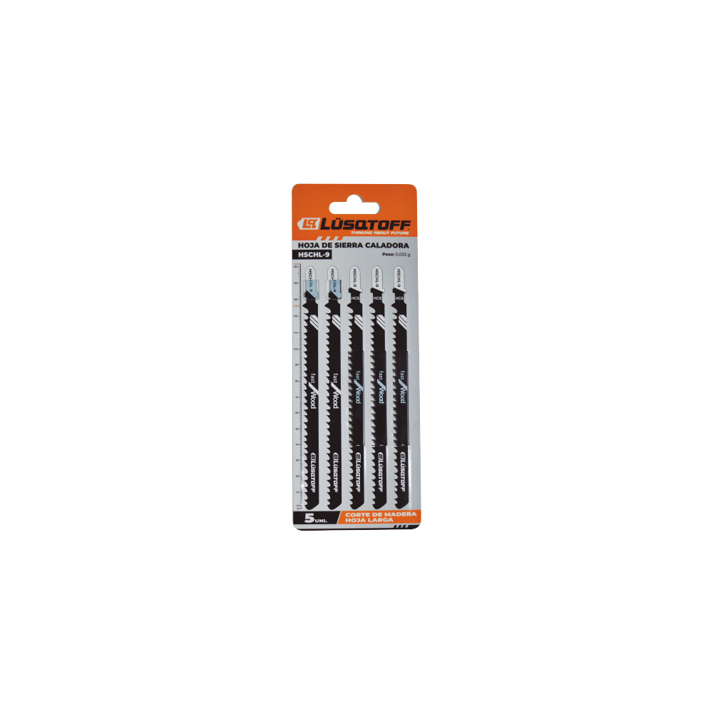 HOJA DE SIERRA CALADORA X PACK DE 5 UNIDADES CORTE DE MADERA HOJA LARGA - LUSQTOFF