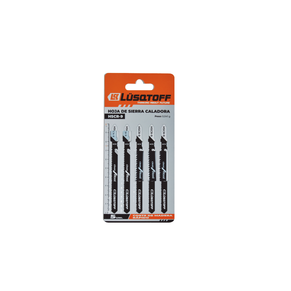 HOJA DE SIERRA CALADORA X PACK DE 5 UNIDADES CORTE MADERA CORTE RAPIDO - LUSQTOFF