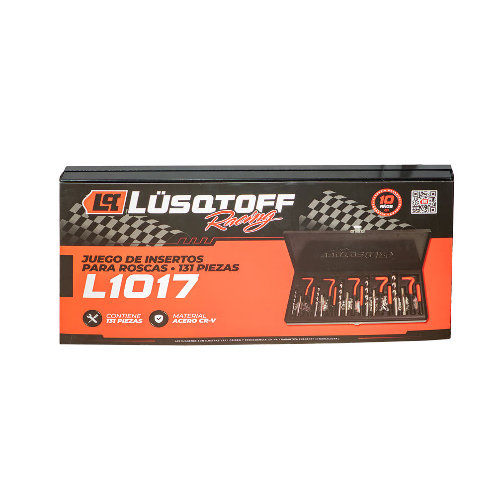JUEGO DE INSERTOS PARA ROSCAS - 131 PIEZAS - LUSQTOFF