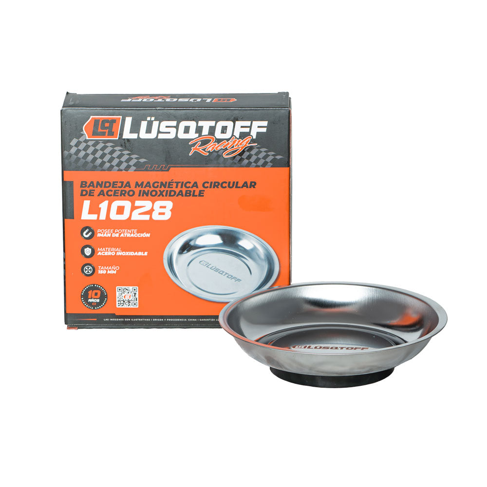 BANDEJA MAGNETICA CIRCULAR DE ACERO INOXIDABLE - LUSQTOFF