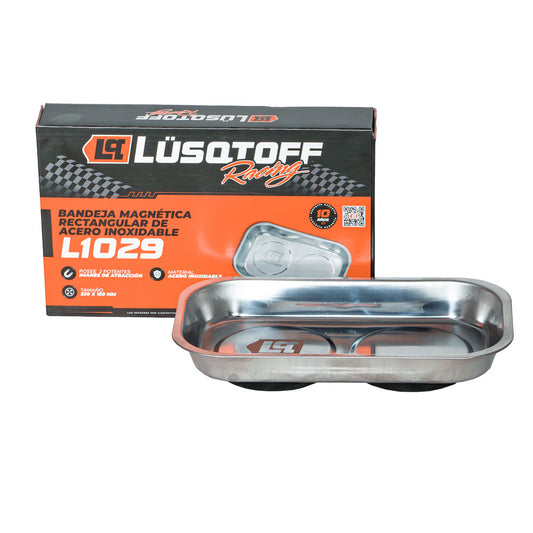 BANDEJA MAGNETICA RECTANGULAR DE ACERO INOXIDABLE - LUSQTOFF