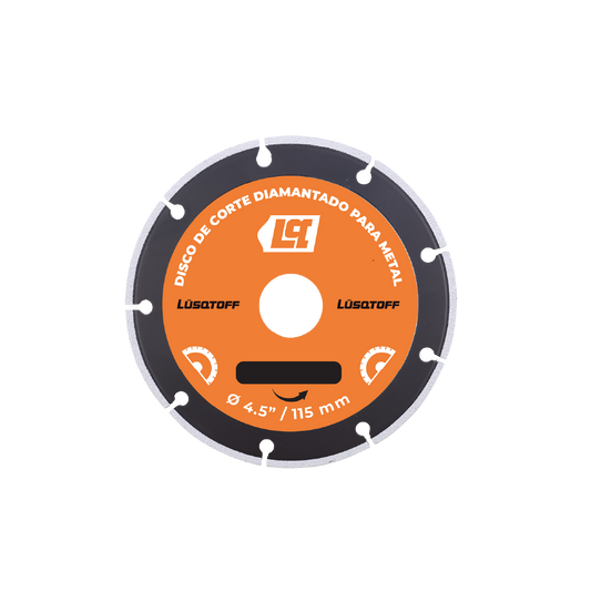 DISCO DE CORTE DIAMANTADO PARA METAL 180MM APTO: HIERRO, ACERO INOXIDABLE, PVC, COBRE, BRONCE - LUSQTOFF