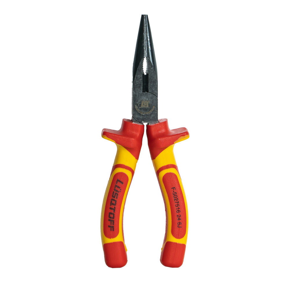 PINZA DE PUNTA MEDIA CAÑA 6" AISLACION 1000V PRO - LUSQTOFF