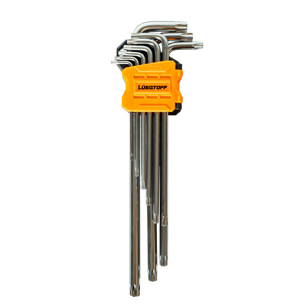 JUEGO DE 9 LLAVES TORX LARGAS - LUSQTOFF