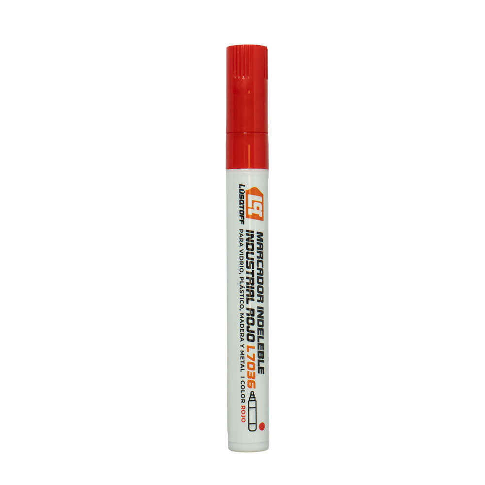 MARCADOR INDELEBLE INDUSTRIAL ROJO - LUSQTOFF