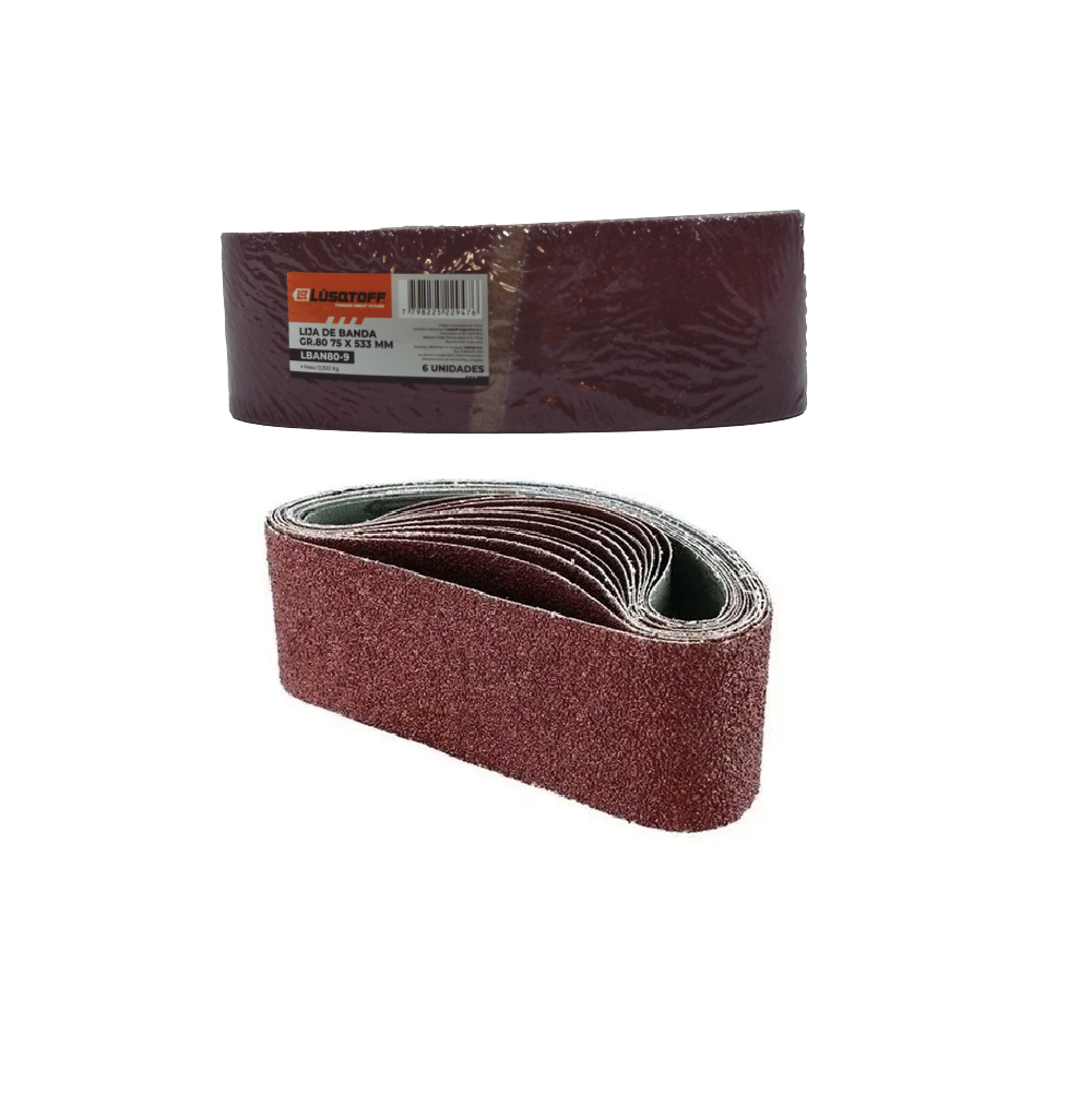 LIJA DE BANDA 75 X 533MM 80 - LUSQTOFF