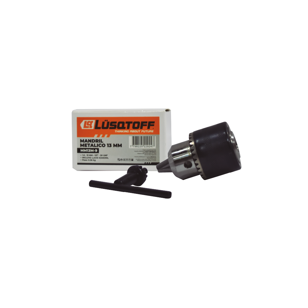 MANDRIL METALICO 13MM CON LLAVE MANDRIL - LUSQTOFF