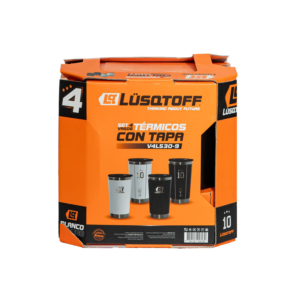 SET 4 VASOS CON TAPA - LUSQTOFF