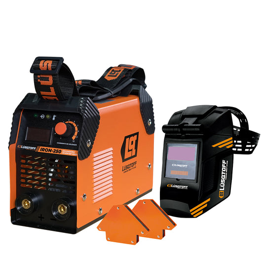 SOLDADORA INVERTER IRON-250 + 2 ESCUADRAS MAGNETICAS - LUSQTOFF