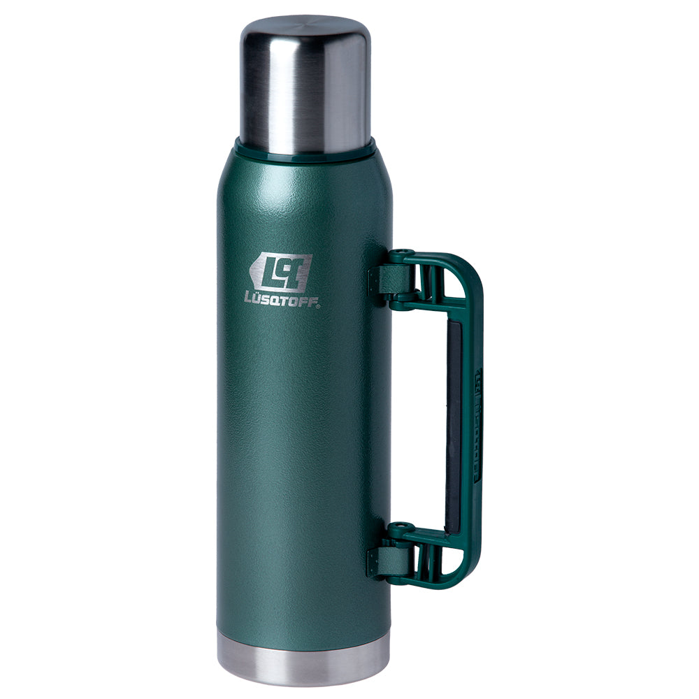 TERMO VERDE SIN LOGO 1.3LTS PERSONALIZABLE + MANIJA Y PICO CEBADOR - LUSQTOFF
